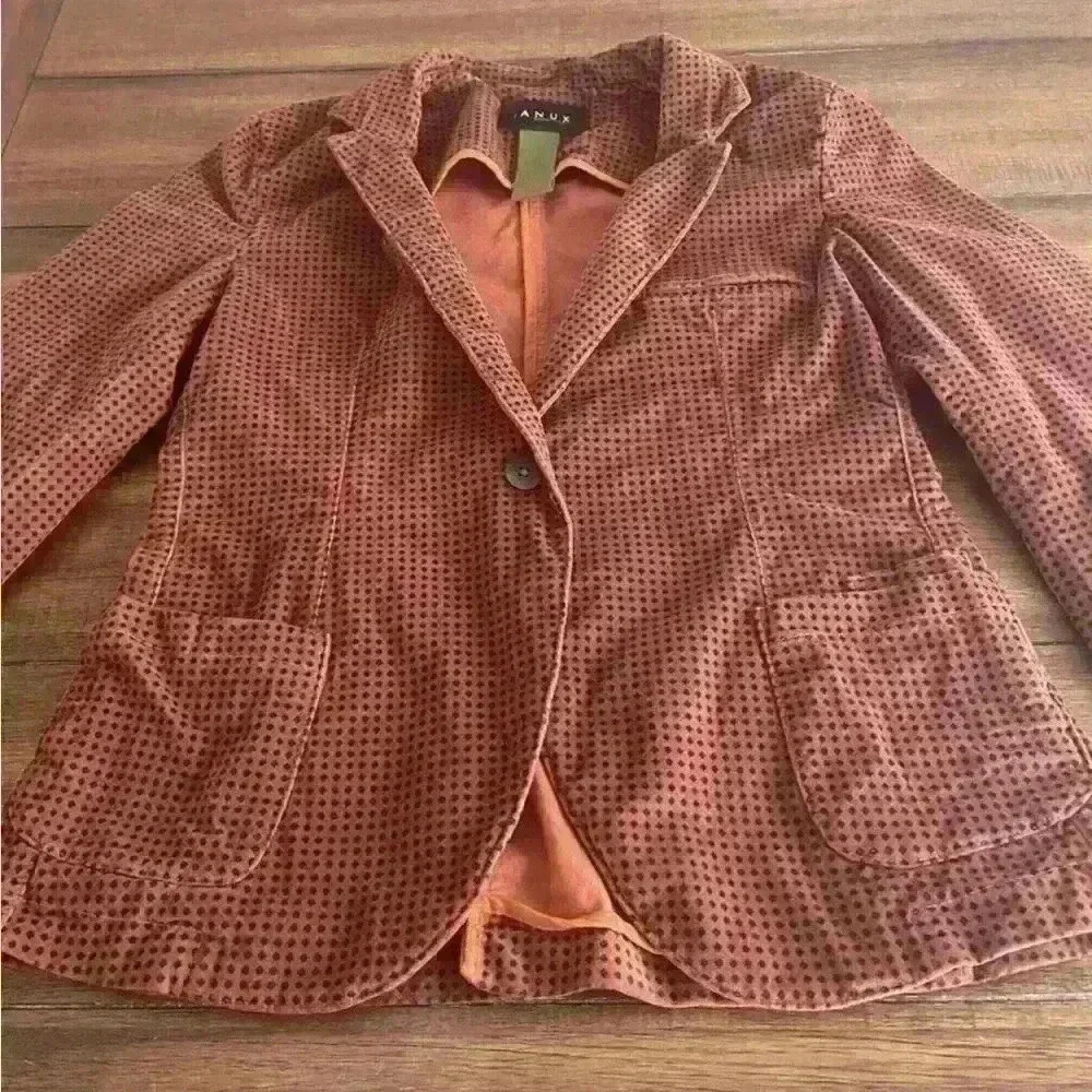 IANUX #Thinkcolored Italian Partly Handmade Polkadot Blazer Women's Size 44 US 8 - Picture 2 of 16